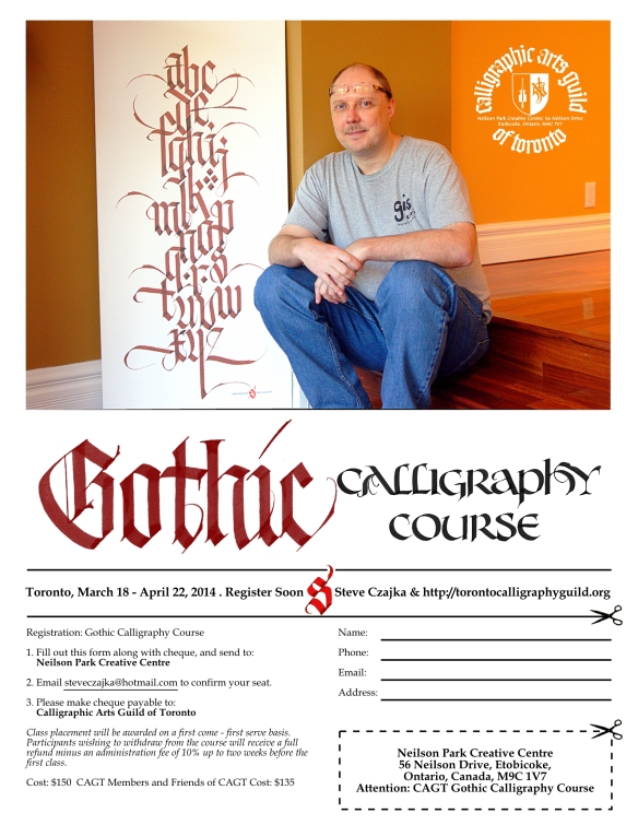 Gothic Calligraphy Course Brochure